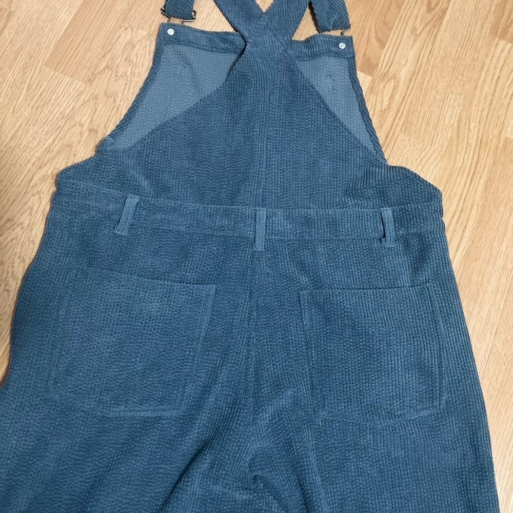 Gray Relaxed Fit Overalls with Adjustable Straps - Picture 2 of 5